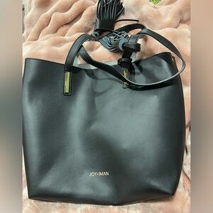 Joy & Iman leather Tote with duel Tassels NWOT